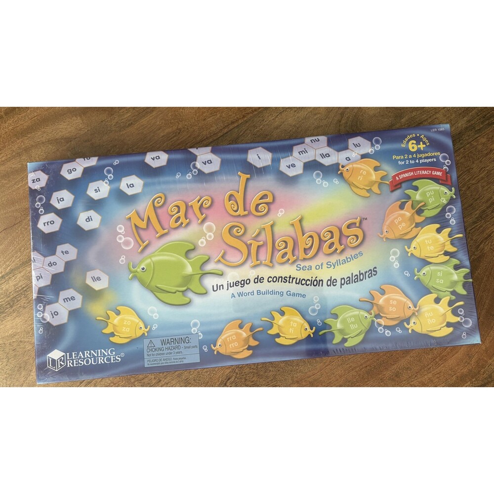 Learning Resources Mar De Silabas Word Board Game 2-4 Players 6+ New Sealed
